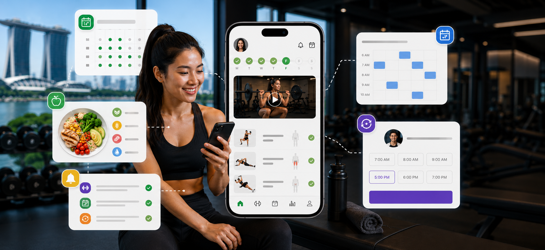 Client app experience powered by Fitbiz OS
