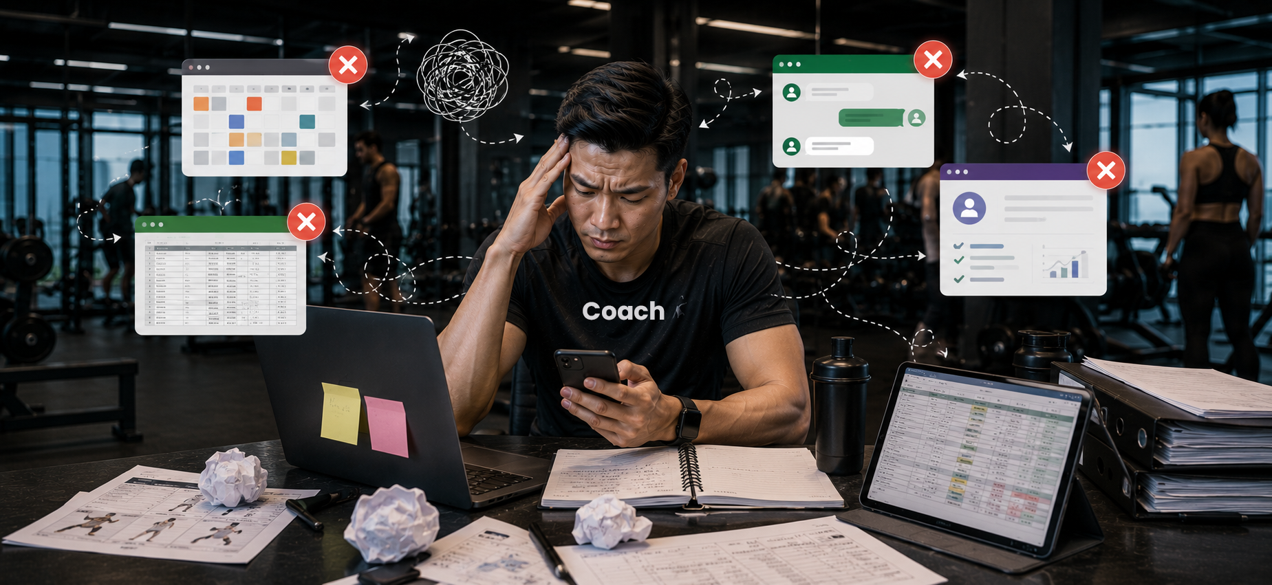 Coach using Fitbiz OS workflows