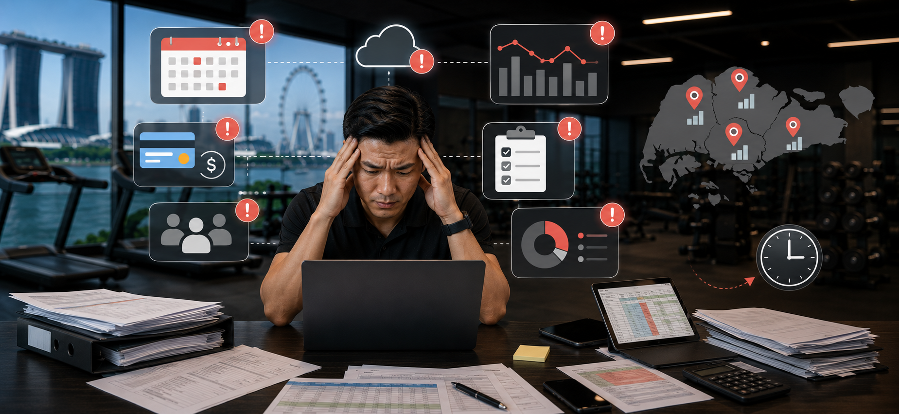 Business owner chasing reports and updates
